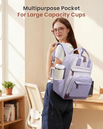 Image of LOVEVOOK Laptop Backpack for Women, Travel Backpacks Work Anti-Theft Bag, Backpack Purse, Conputer bags with USB, Waterproof