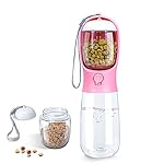 AVELORA Dog Water Bottle,Portable pet Water Bottle with Food Container,Outdoor Portable Water Dispenser for Cat,Rabbit…