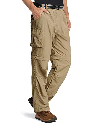 Fishing Pants for Men Quick Dry Pants Zip Off Pants Mens Hiking Pants Convertible Summer Pants Lightweight Pants Breathable Pants Khaki Pants