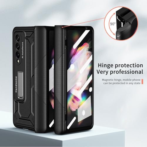 Étui Galaxy Z Fold 5 rigide vert fente stylo antichoc - 3