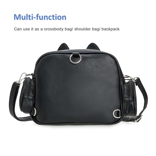 Kawaii Ita Bag Backpack Crossbody Bag Cat Shoulder Bags Multi-Purpose Pin Display with Insert