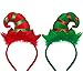 Produktbild WILLBOND 2 Stücke Weihnachten Stirnband Elf Stirnband Bunten Elf Hut Stirnband für Mädchen Frauen Weihnachten Party Favors