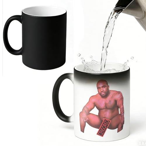 Colour Changing Coffee Mug,Heat Changing Color Magic Mugs,Gifts for Men,Gag Gifts for Adults，Perfect for Birthday Prank