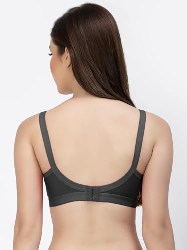 Image of Nuede, Black Seamed Non Padded Minimizer Bra (KamyaBCD-Purple-Black)