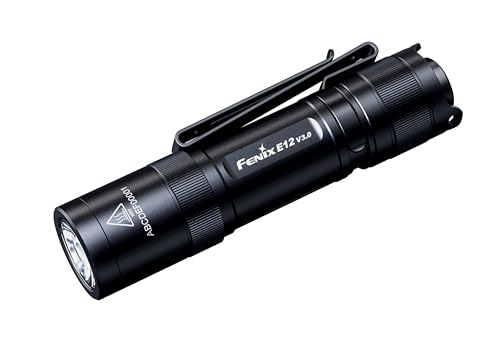 FENIX E12 v3.0 Mini Torcia, 200 Lumen, Nero