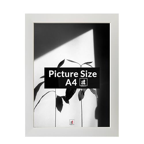 Image of Art Street Hanging Picture Frame for Wall Hanging Photo Frame for Wall Decoration Home Decor Photo Frames for Diwali Decoration Picture Frames A4 Size White 20x30 cm