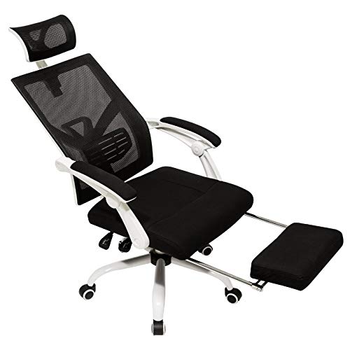 Office Chair Ergonomic Office Chair - Modern High-Back Desk Chair - Reclining Computer Chair with Lumbar Support - Adjustable Seat Cushion Headrest- Breathable Mesh Back - Black
