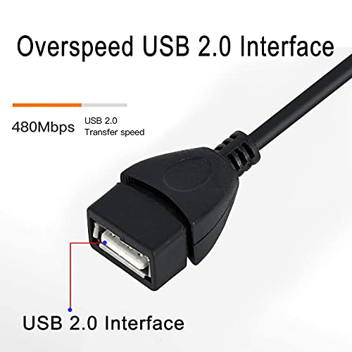 Saitech It (2 Pack Mini Usb Otg Cable For Digital Cameras - Usb A Female To Mini Usb B 5 Pin Male Adapter Cable #TOP2