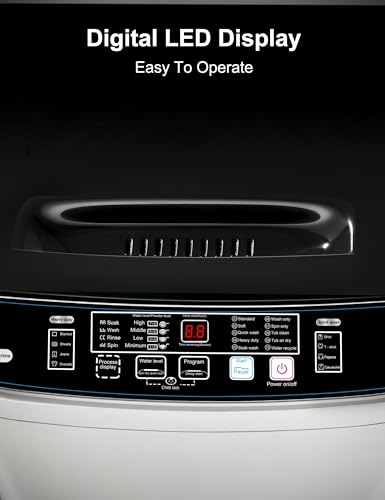 Portable Washing Machine - Compact 2.0 Cu.ft Portable Washer, Full-Automatic Top Loader for Space Saving, Ideal for Apartments, Homes, and Dorms, 10 Wash Cycles, Low Noise, IPX4