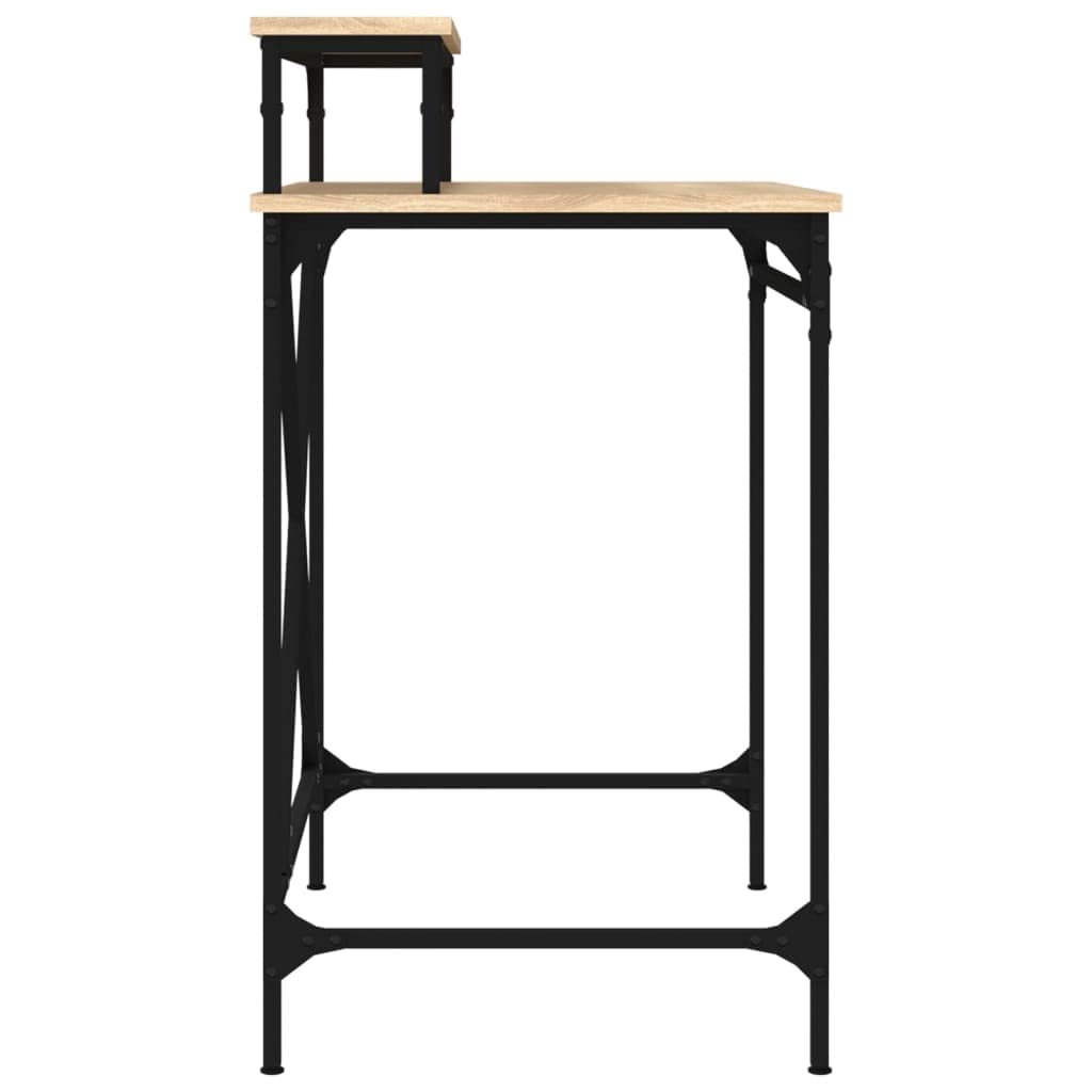 vidaXL Scrivania Rovere Sonoma 80x50x90 cm Legno Multistrato e Ferro