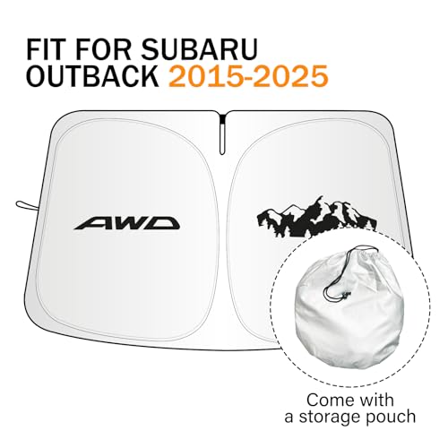 for Subaru Outback Sun Shade 2015-2024 2025, Car Front Window Covers Sun Visor Protector, Foldable Blocks UV Rays Windshield Sunshade for Subaru Outback Accessories by JHGFVC - Used condition - Image 6