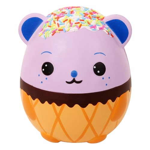 Anboor 5.5 Pulgadas Squishies Jumbo Panda Egg Creamy Candy Ice Cream Slow Rising Perfumado Kawaii Squishies Animal Toy para Colección, 1 Pcs
