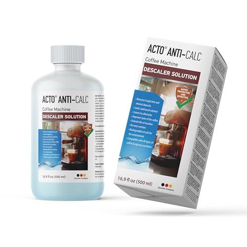 ACTO® Anti-Calc – Desincrustante líquido para cafeteras – Eliminación efectiva de cal con ácido láctico (500 ml)