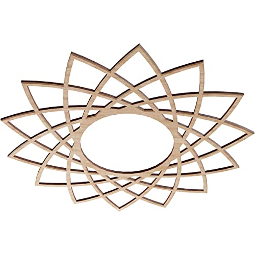 Image of Ekena Millwork 20 inchOD x 7 3 /4 inchID x 3 /8 inchT Eleanor Wood Fretwork Pierced Ceiling Medallion, Alder