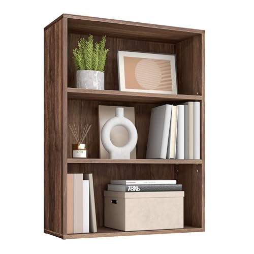 Image of VASAGLE CUSTOS Collection - Bookshelf, 3-Tier Bookcase, Book Shelf, Open Storage Shelf, 9.4 x 23.6 x 32 Inches, for Living Room, Home Office, Dining Room, Natural Walnut ULBC163K01
