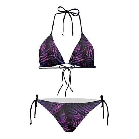 JEOCODY Women's High Waist Triangle Bikini Set Cover