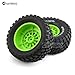 Chanmoo 1/8 RC Short Course Truck Tires and Wheels 17mm Hex OD 140mm 1/7 All Terrain Off Road Tyres for 1:7 1:8 RC Buggy Truck Car HSP TRAXXAS UDR DF7 FS Atom ARRMA Mojave YK4072 DF7 4PCS (Green)