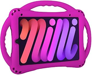 TopEsct Kids Case for iPad Mini 6th Generation Case Heavy Duty Shockproof Cover Childproof Protective kids Cover with Three Handle Stand for 8.3 inch iPad Mini 6 (1Purple)