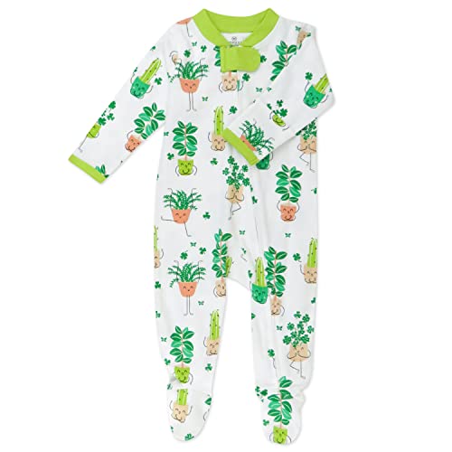 Image of HonestBaby Baby Celebration Sleep & Play Footed One-Piece Pajama Sleeper 100% Organic Cotton