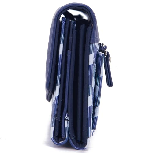 Image of Nautica Money Manager RFID Women's Wallet Clutch Organizer, Navy Blue