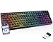 KLIM Chroma Wireless Gaming Tastatur Kabellos QWERTZ DE – RGB Beleuchtet, Leise & Ergonomisch, Langlebig & Wasserdicht – Für PC, Mac, PS4, PS5 – Schwarz