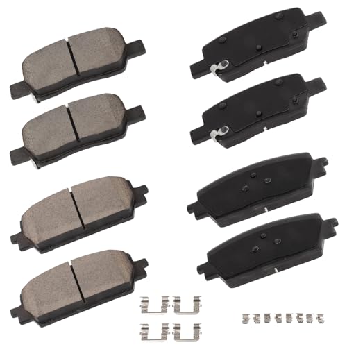 Image of CCIYU Front Rear D2381 D2380 Brake Pads Fit For 2022-2023 For Hyundai For Santa Cruz,2021-2023 For Santa Fe,2021-2023 For Kia For Sorento, Disc Brake Pad Set 8PCS