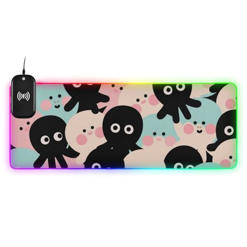 Tapis de souris lumineux grand format finis les mouvements bloqués