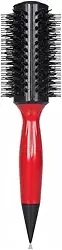 Escova Redonda Térmica Profissional 40mm | Modelar e Dar Volume Cabelos Médios Longos | Cerdas Plásticas Alta Tração Acabamento de Salão (Vermelho)