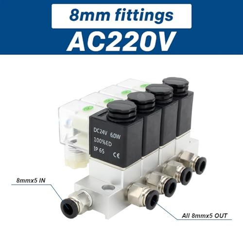 Électrovanne normalement fermée 2V025-06 bloc vannes anti-fuite air