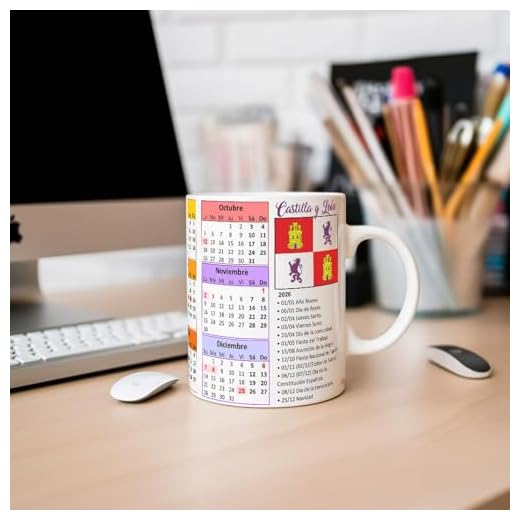 Genérico Calendario 2025 Español - TAZA. Todos los días festivos del calendario laboral de España 2025 detallando los festivos para cada una de las comunidades autónomas. (Castilla y León)