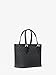 Michael Michael Kors XS Carry All Jet Set Travel Womens Logo Top-Zip Tote Bag Black Silver