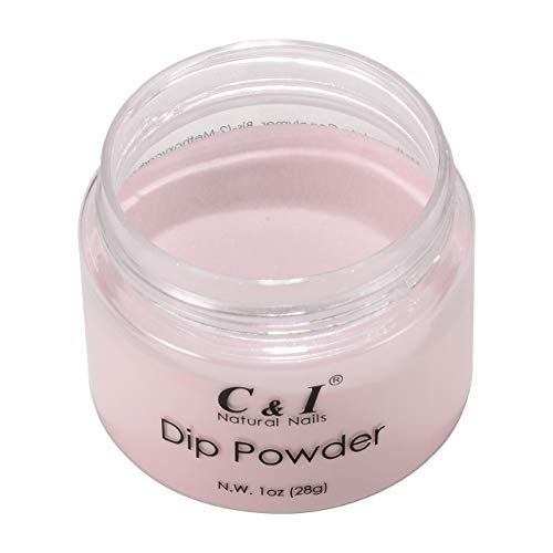 C & I Dip Powder Tauchen Pulver, Farbe # 18 Erröten, Gelnägel Effekt, Pulver für Nagellack, Lila Farbsystem, 1 oz / 28 g