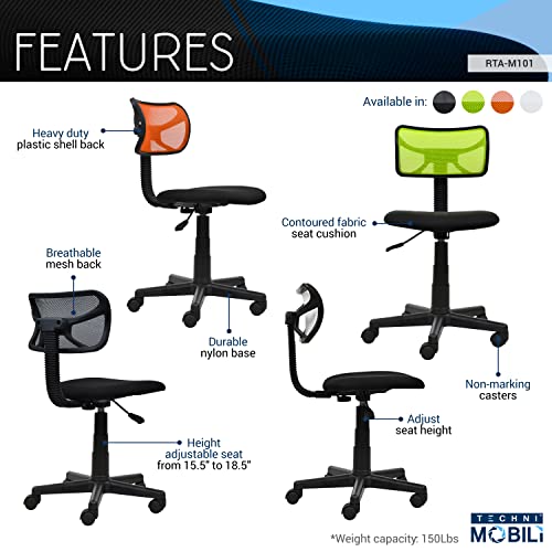 Student Mesh Task Office Chair. Color: White #TOP2