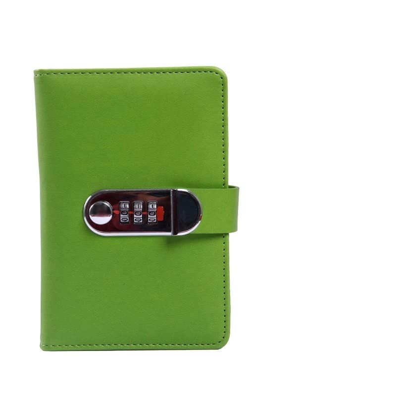 Carnet de Notes Portable, Journal Portable créatif avec Mot de Passe, Bloc-Notes verrouillable Multifonction, Papeterie, journaux, carnets Croquis(Green)