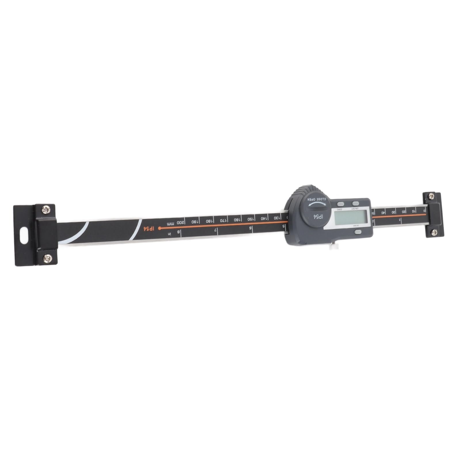 Hyuduo Calibre Vernier Horizontal IP54, Calibrador Digital de Acero Inoxidable con Pantalla LCD, Herramienta de Medición para Bricolaje y Mecanizado (0-200MM)