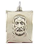 HMHReligiousMfg Sterling Silver Shroud of Turin Face of Jesus Medal, 15/16 Inch