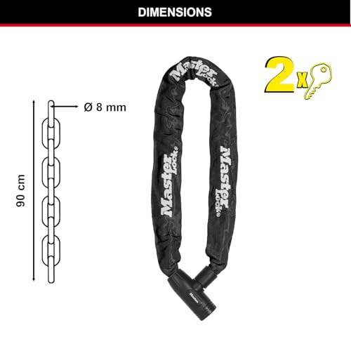 Antivol chaîne vélo Master Lock 90 cm pour protéger efficacement votre VAE - 4