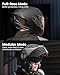 AUBOA Modular Motorcycle Helmets for Adults Men Women Dual Visor Flip up Full Face Dot Helmet Casco Moto Model 928 (Matte Black, XL)
