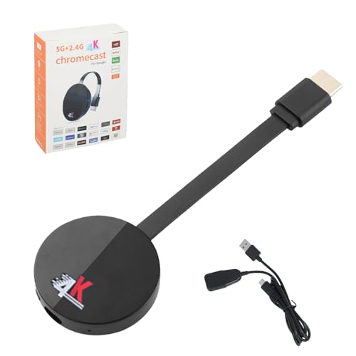 Dongle HDMI inalámbrico 4K soporta 1080P con transmisor HDMI inalámbrico de 2.4/5GHz Chromecast compatible con Android/IOS/Windows/Mac/proyector compatible con DLNA/AirMirror/Airplay/Miracast
