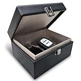 【ANTI-THEFT DEVICE】 Vehicle theft is constantly on the rise. Our faraday box is used to prevent your keys from being cloned by criminals. Blocking the signal from your key inside the protection cage, ensuring the thief does not gain entry and steal y...