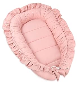 PIMKO Babynest mit Rüschen 55 x 90 cm Rosa
