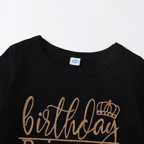 Image of LYSMuch Toddler Girls Long-Sleeve Birthday Outfits Shirt