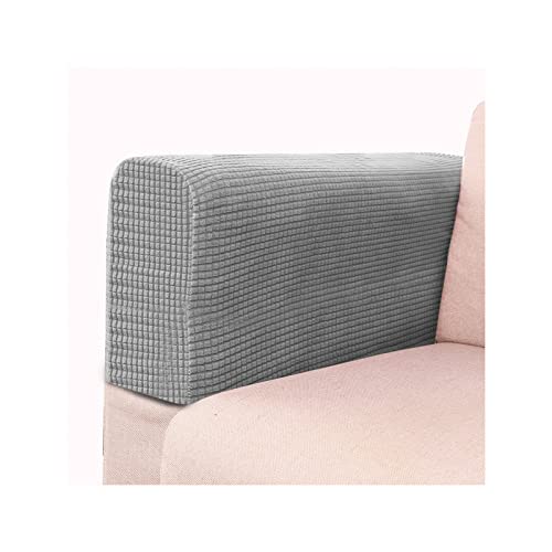 Stretch Armrest Covers - Arm Covers For Sofa, Sofa Armrest Protectors, Armchair Slipcovers For Recliner Sofa 2Pcs (Light Grey) #TOP7