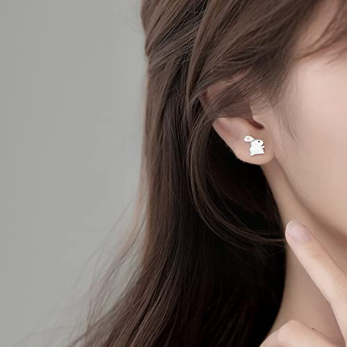 Boucles d'oreilles asymétriques lapin mignonnes pour vos tenues d'été