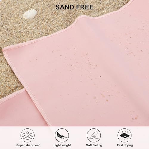 Image of Rainleaf Microfiber Towel Perfect Travel & Gym & Camping Towel. Quick Dry - Super Absorbent - Ultra Compact - Lightweight. Suitable for Trip, Beach, Shower, Backpacking, Pool