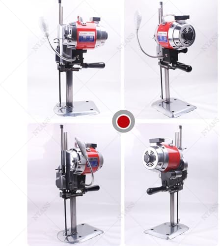 Electric Leather Cutting Machine with LED Light, Industrial Fabric Cutter for Thick Materials, 8" Straight Knife Fabric Cutting Tool for Garments & Leather