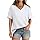 Aokosor Women Clothing Trendy 2024 Basics V Neck Tshirt Dress Short Sleeve White T Shirts Summer Tunic Tops 2XL