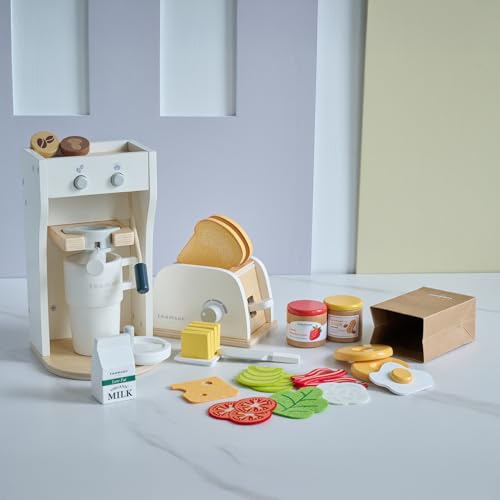 Teamson Kids Little Chef Santa Barbara Breakfast Play Food Set, White by Teamson Kids - Used condition - Image 2