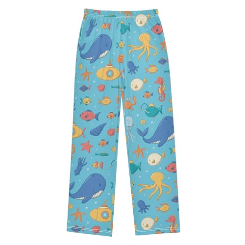 visesunny Boys Joggers Pants Soft Sweatpants Winter Loung Animal Print Long Bottoms Christmas Trousers with Pockets Size S-XL