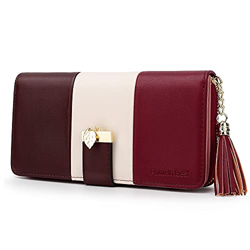 Pomelo Best Portafoglio Donna Cerniera Lungo con Pendente Portamonete Chiusura con Cerniera - Ideale Regali per Donna